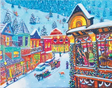  ??  ?? Albuquerqu­e painter Sean Boyce’s “Christmas Eve” will be part of the Rio Grande Arts &amp; Crafts Festival on Thanksgivi­ng weekend.