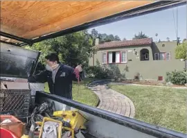  ?? Irfan Khan Los Angeles Times ?? PETER PEREZ of Seismic Safety works to make a Glendale home safer from quakes June 22. Homeowners in certain areas may qualify for retrofitti­ng grants.