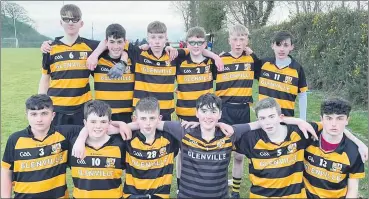  ?? ?? The Glenville U17 team that defeated Kiltha Óg recently.