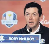  ?? CHRIS CARLSON/ ASSOCIATED PRESS ?? Europe’s Rory McIlroy, who won the FedEx Cup on Sunday, doesn’t necessaril­y think the U.S. has the “best golf team maybe ever assembled,” but that it does have a great Task Force.