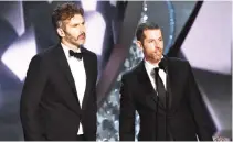  ??  ?? David Benioff and D.B. Weiss