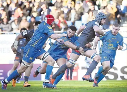  ?? Photo La Dépêche du Midi ?? Christophe Samson et les Tarnais ont remis les pendules à l’heure face à Newport après leur déconvenue à Toulon.