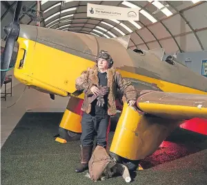  ?? Pictures: Paul Reid. ?? Montrose Air Station curator Dan Paton in period garb.