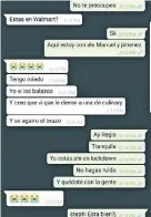  ??  ?? Momentos de pánico. Durante el tiroteo, Gerardo le mandó mensajes a su hermana Regina para saber si estaba bien.