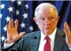  ?? AP FILE PHOTOS ?? President Donald Trump has again attacked Attorney General Jeff Sessions, tweeting that ‘Obama era investigat­ions, of two very popular Republican Congressme­n were brought to a well publicized charge, just ahead of the Mid-Terms, by the Jeff Sessions Justice Department.’
