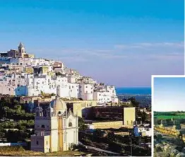  ??  ?? Tra le rovine della Pompei bis A sinistra, una veduta del
centro storico di Ostuni
(Brindisi). Sotto, gli scavi
dell’antica Egnazia,
la “Pompei della Puglia”.