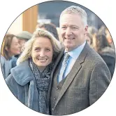  ??  ?? Rory and wife Tessa Campbell Fraser at the Newbury races in November