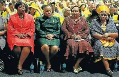  ?? Picture: GALLO IMAGES ?? THE BIG FOUR: Zuma’s wives from left, Bongi Ngema, Tobeka Madiba, Nompumelel­o Ntuli and Sizakele Khumalo