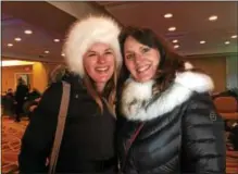  ?? MAUREEN WERTHER — FOR THE SARATOGIAN ?? Lisa Birkland Shohen of New Jersey, left, smiles with her mother, Sharon Peterson of Saratoga Springs, at the Sagamore Hotel in Bolton Landing.
