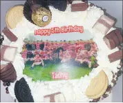  ?? (Pic: courtesy of Ballygibli­n GAA Club) ?? Tadhg O’Callaghan’s 5th birthday cake was an extra-special one, commemorat­ing a very special year!