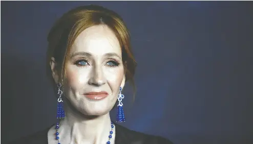  ?? JOHN PHILLIPS / GETTY IMAGES ?? Controvers­y engulfed Harry Potter author J. K. Rowling when she responded to the dismissal by the Center for Global Developmen­t in London of an employee who had expressed gender critical views.