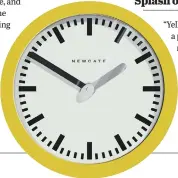  ??  ?? SPRINGTIME: The Andromeda Clock, in citrus yellow, £60, from Newgate Clocks.