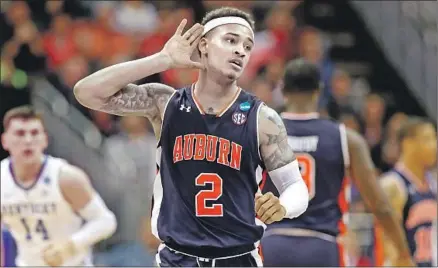  ?? Christian Petersen Getty Images ?? BRYCE BROWN AVERAGED 15.9 points and shot 41% from three-point range for an Auburn team that reached the Final Four.