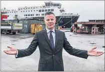  ??  ?? Derek Mackay at the Ferguson shipyard in August last year