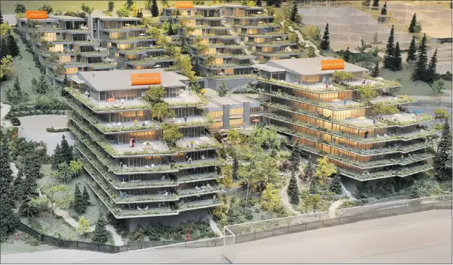  ?? WAYNE LEIDENFROS­T PHOTOS — PNG ?? All the Evelyn homes will face south, slanting toward the sun and the gorgeous views from West Vancouver.