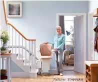  ?? Picture: STANNAH ?? Stylish addition: A stairlift can create a ‘forever home’