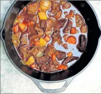  ?? COURTESY LYNDA BASLEV FOR TASTEFOOD ?? This hearty braised beef stew makes a perfect winter warmer or St. Patrick’s Day feast.