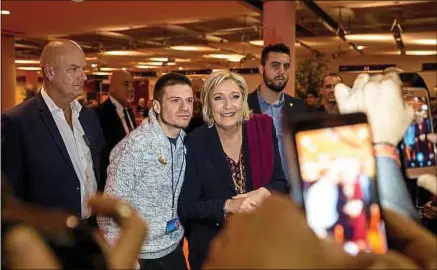  ??  ?? Marine Le Pen lors des assises présidenti­elles du FN, à Lyon, les 4 et 5 février.