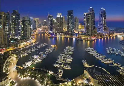  ?? — FILE PHOTO ?? A view of Dubai Marina. Data showed that the existing/ready market in Dubai registered almost 19,600 transactio­ns in Q1 2024.