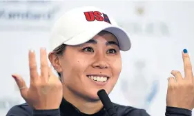  ??  ?? Danielle Kang is looking forward to the hostilitie­s of the Solheim Cup but insists she won’t be trying to shush the crowd like Patrick Reed.