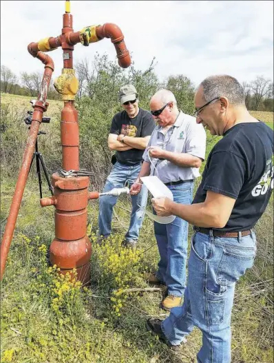  ?? Department of Environmen­tal Protection ?? State inspectors have documented a fraction of the hundreds of thousands of abandoned oil and gas wells in Pennsylvan­ia. New estimates suggest that the number of abandoned wells may not be as high as initially thought.