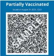  ??  ?? Sample images of the B.C. Vaccine Card QR code for a person with full and a person with partial vaccinatio­n.