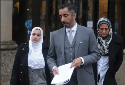  ??  ?? Sadia Ahmed, left, at the High Court Glasgow after being cleared of murdering her 14-month-old daughter Inaya, pictured below. She is seen with her lawyer Aamer Anwar and, right, her mother