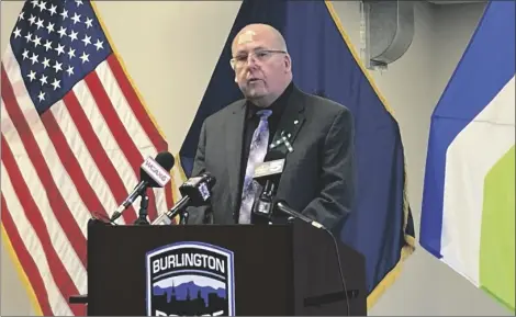  ?? AP PHOTO/WILSON RING ?? Tom Curran, brother of 1971 murder victim Rita Curran, faces reporters during a news conference, on Tuesday at the Burlington Police Department in Burlington, Vt., after police announced they had identified the man who killed Curran’s sister.