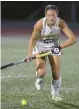  ?? JANE THERESE/SPECIAL TO THE MORNING CALL ?? Jordyn Poll and the Emmaus field hockey team rallied in the second half to win and advance to state quarterfin­al Saturday.