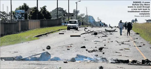  ?? Picture: ALAN EASON ?? DAMAGE: A scene Buffalo City Metro wants to avoid through a new task team to troublesho­ot residents’ complaints