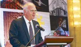  ??  ?? European Union Ambassador Franz Jessen addressing the guests.