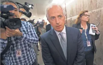  ?? J. SCOTT APPLEWHITE, AP ?? Sen. Bob Corker, R- Tenn., says he would not endorse President Trump if he had a do- over.