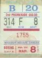  ??  ?? SOUVENIR OF A LIFETIME: Tickets for the first bout between Ali and Frazier were priced between $20 and $150 which was costly at the time but would be deemed a steal in today’s market