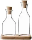  ??  ?? Serve oil and vinegar bottle set, £35, LSA Internatio­nal at Selfridges