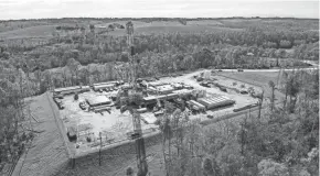  ?? PROVIDED BY OHIO OIL & GAS ASSOCIATIO­N ?? An Ascent Resources well pad in eastern Ohio in the Utica shale