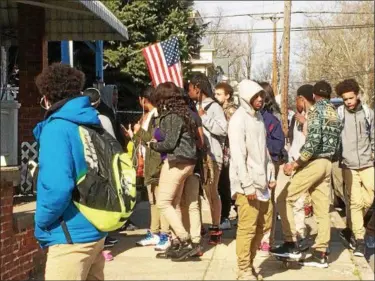  ?? DIGITAL FIRST MEDIA FILE PHOTO ?? Some residents in the 400block of North Franklin Street have complained about Pottstown Middle School students heading home trespassin­g, vandalizin­g their property or damaging their cars.