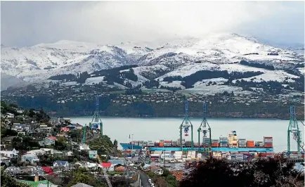  ?? PHOTO: KIRK KARGREAVES/STUFF ?? Lyttelton’s port is the largest in the South Island. It will soon be able to host some of the world’s largest ships.