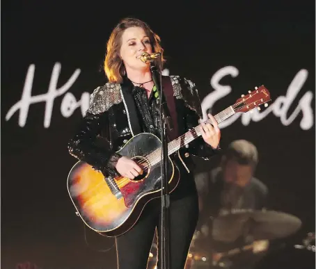  ?? THE ASSOCIATED PRESS ?? After Brandi Carlile performed The Joke at the Grammys on Sunday, the song raced to No. 2 on the iTunes digital songs chart.