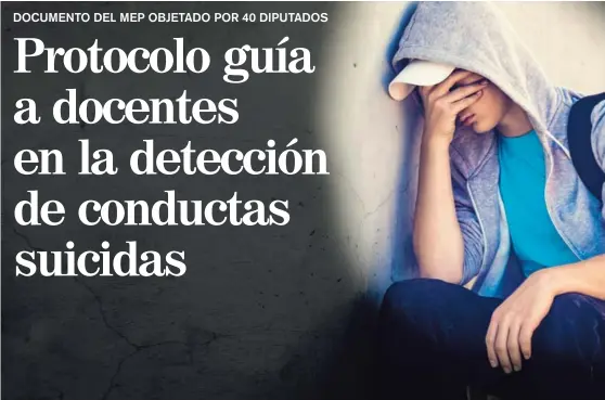  ?? SHUTTERSTO­CK. ?? Uno de cada 10 colegiales en el país ha planeado acabar con su vida, según un estudio del 2016. (Imagen con fines ilustrativ­os).