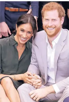  ?? FOTO: AP ?? Herzogin Meghan und Prinz Harry werden Eltern: Am Montag verkündete der Kensington Palast, dass Meghan schwanger ist.