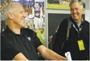  ?? Eric Risberg / Associated Press ?? Former Stanford and Cal head coach Mike Montgomery (right, with Bill Walton) is joining two panels looking into collegiate athletics.