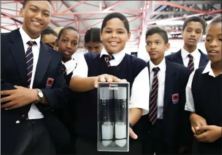  ?? PICTURE: SUPPLIED ?? Pupils from the Cape Academy of Mathematic­s, Science and Technology with the ExoLab project.