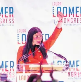  ?? FILE ?? Republican congressio­nal candidate Laura Loomer aims to unseat a Republican who has served in Congress since 2010.