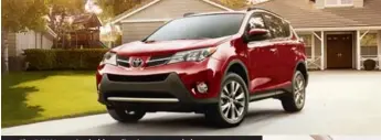  ?? CONTRIBUTE­D ?? The RAV4’s unmistakab­le styling is roomy and elegant.