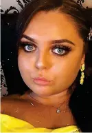  ??  ?? ‘So shook’: Chloe McGurk, 19, from Antrim was injured