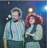  ?? EVAN HANOVER ?? Caitlin Jackson and Kevin Webb star in Kokandy Production­s’ revival of “Sweeney Todd: The Demon Barber of Fleet Street” at Chopin Theatre.