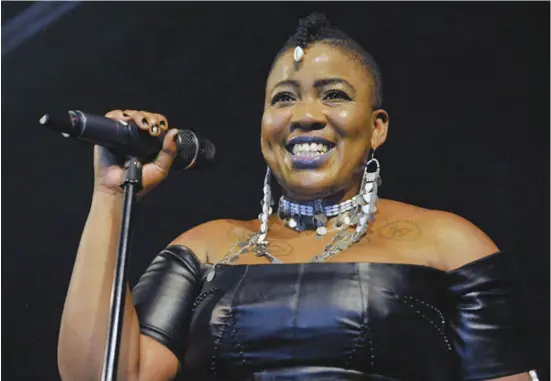  ??  ?? South African songstress  andiswa Mazwai