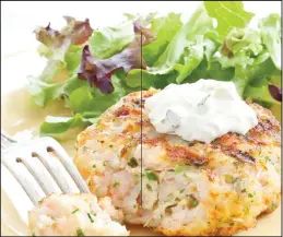  ??  ?? This undated photo provided by America’s Test Kitchen in July 2019 shows Grilled Southern Shrimp Burgers in Brookline, Mass. (AP)