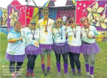  ?? The colourful team from Stubbs Parkin after their charitable effort ??