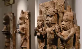  ?? Photograph: Adam Eastland/Alamy ?? Some of the Benin bronzes on display at the British Museum.